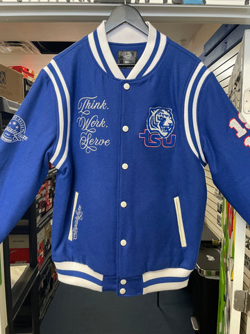 Collegiate Luxe Varsity Jacket Tennessee State University