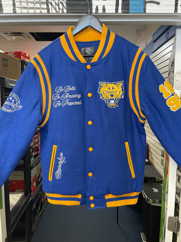 Collegiate Luxe Varsity Jacket Fort Valley State University