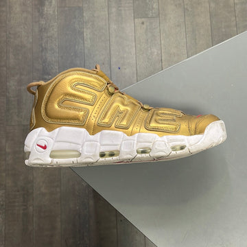 Nike More Uptempo Supreme Metallic Gold