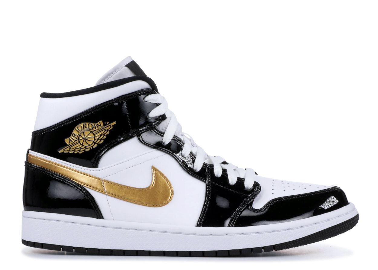 AIR JORDAN 1 MID PATENT SE 'BLACK GOLD'