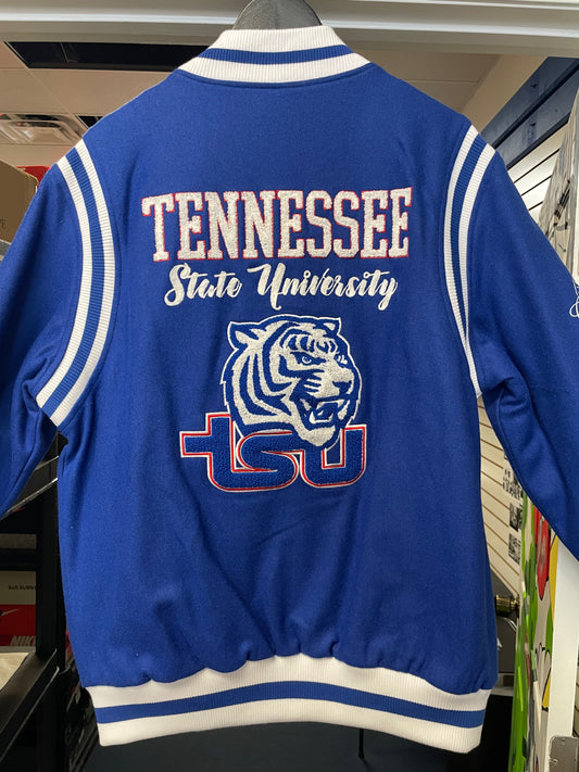 Collegiate Luxe Varsity Jacket Tennessee State University