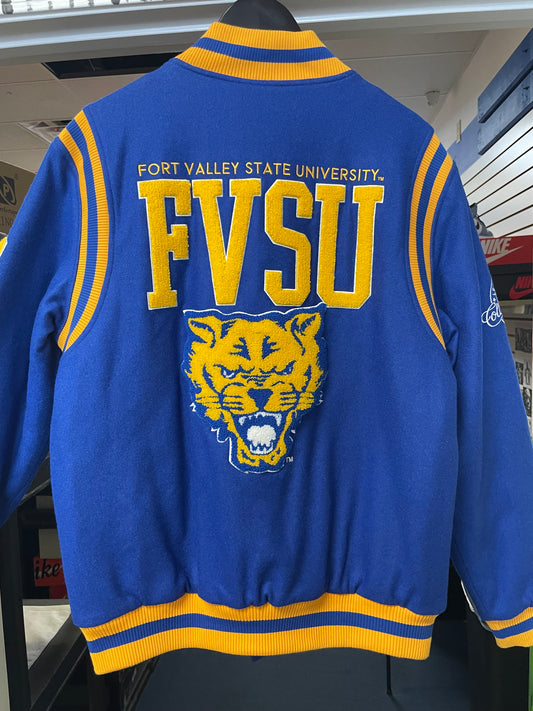 Collegiate Luxe Varsity Jacket Fort Valley State University