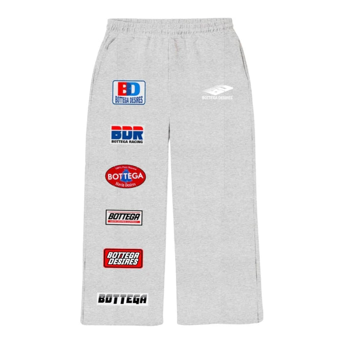 Bottega Desires Patches Sweatpants Grey